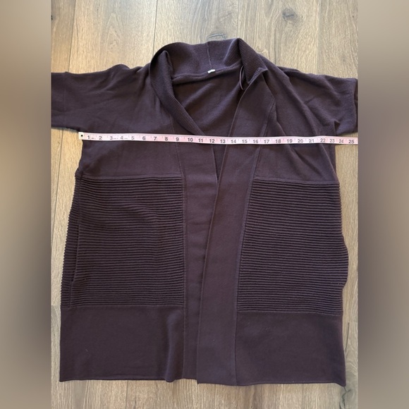 Lululemon Sit In Lotus Merino Wool Wrap Cardigan Sweater Size Medium - Picture 7 of 8